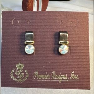 Small feminine prism stud style earrings